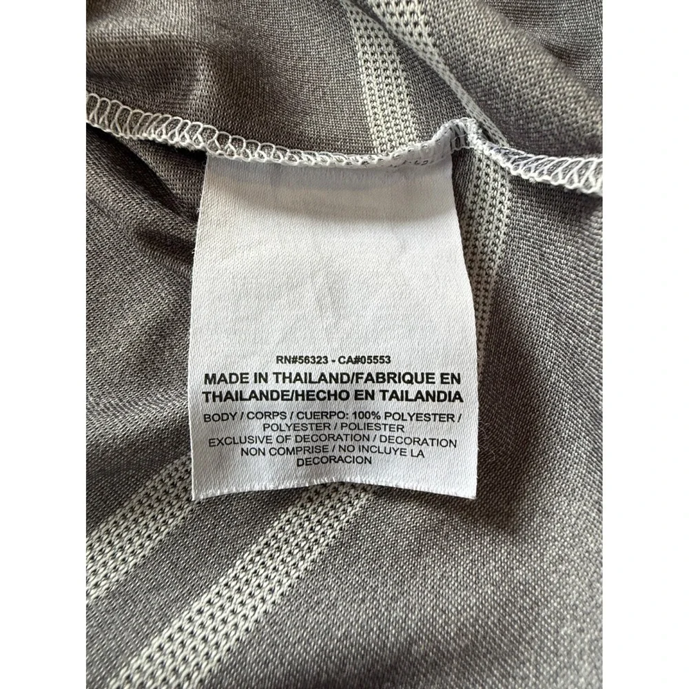 Nike Golf Tiger Woods Mens XL Grey Striped Short Sleeve Polo Shirt Snag‎
